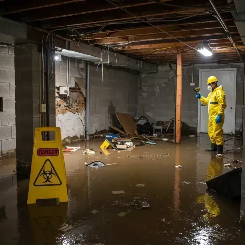 Flooded Basement Electrical Hazard in Tuolumne City, CA Property